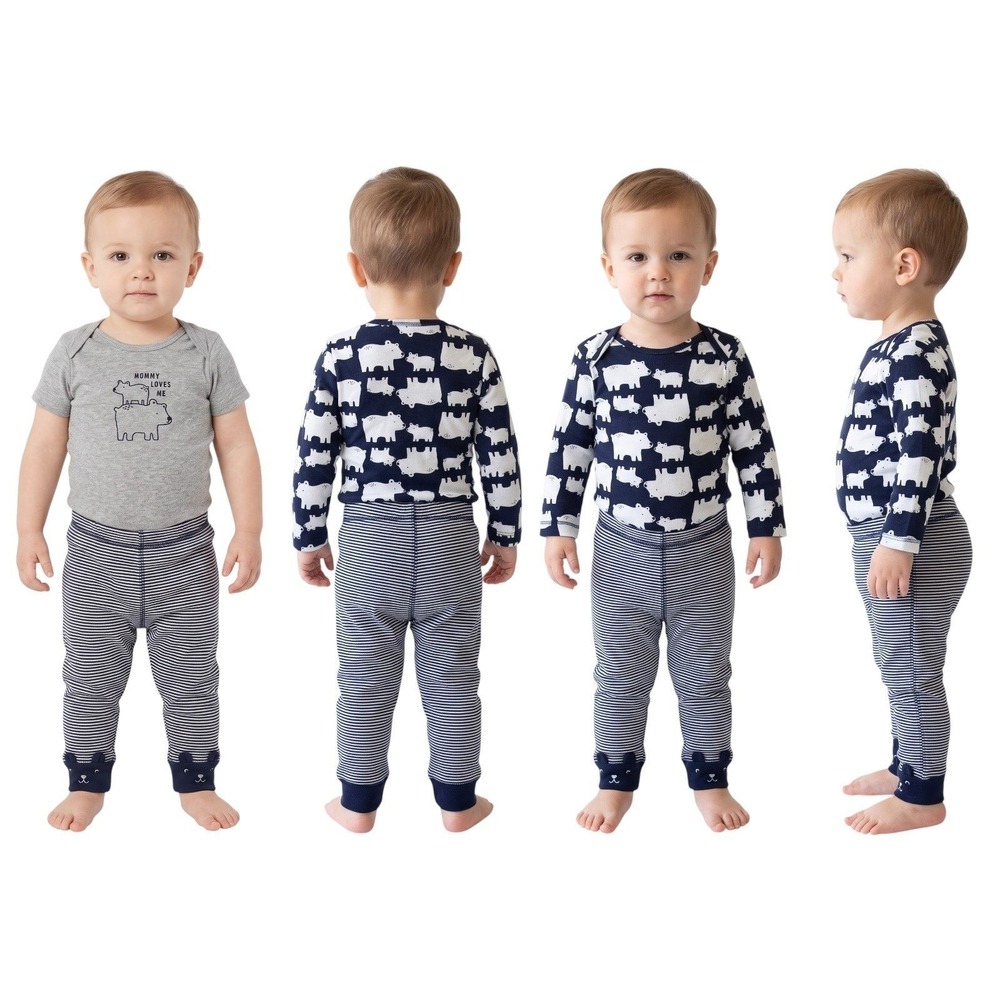 Carter's Baby Boy's 3pc "Mommy Loves Me" Bear Tops & Pants Outfit Set 3 Months